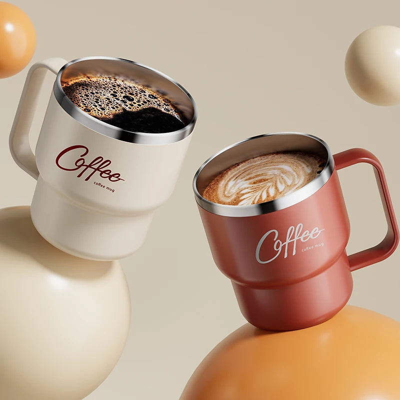 Double Layer Stainless Steel Coffee Mug | Insulated Drinkware
