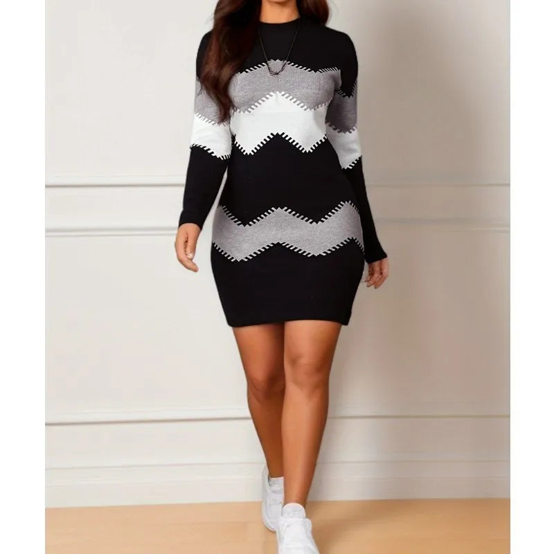 Boho Vintage Striped Women's Dress | Elegant Casual Party Wear
