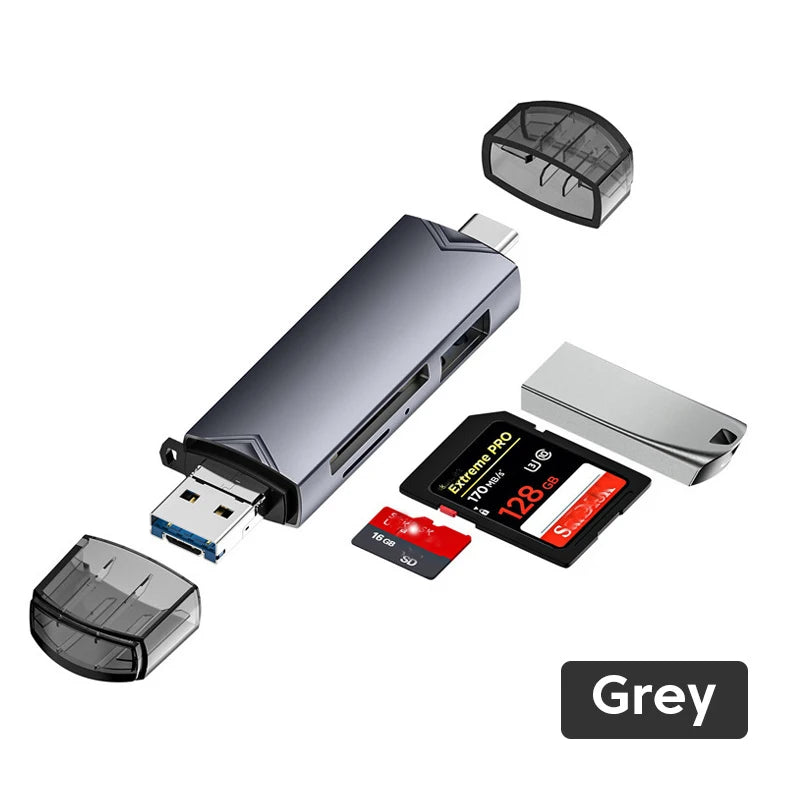 Universal 6 in 1 Card Reader | USB3.0 Multi-Function Adapter