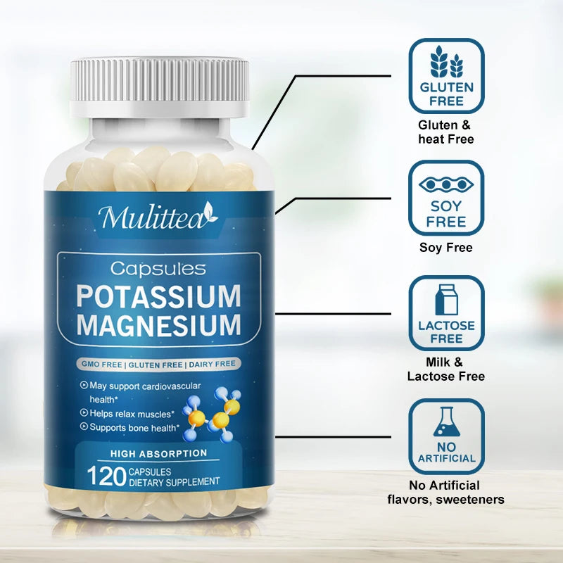 Potassium Magnesium Capsules for Muscle Relief and Better Sleep
