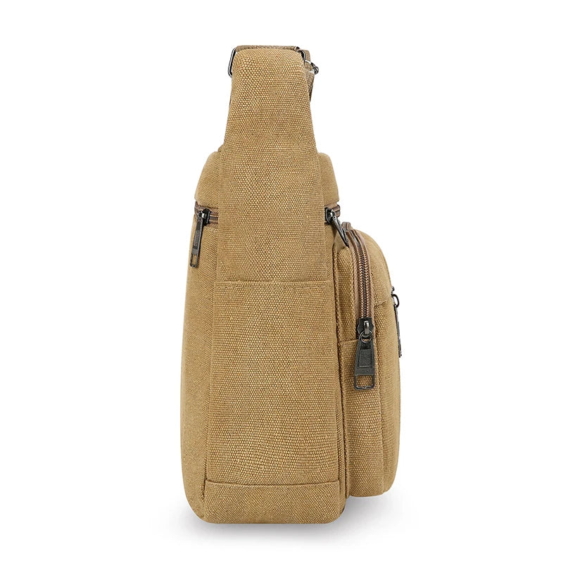 Stylish Men’s Canvas Shoulder Bag | Quality Casual Tote & Messenger
