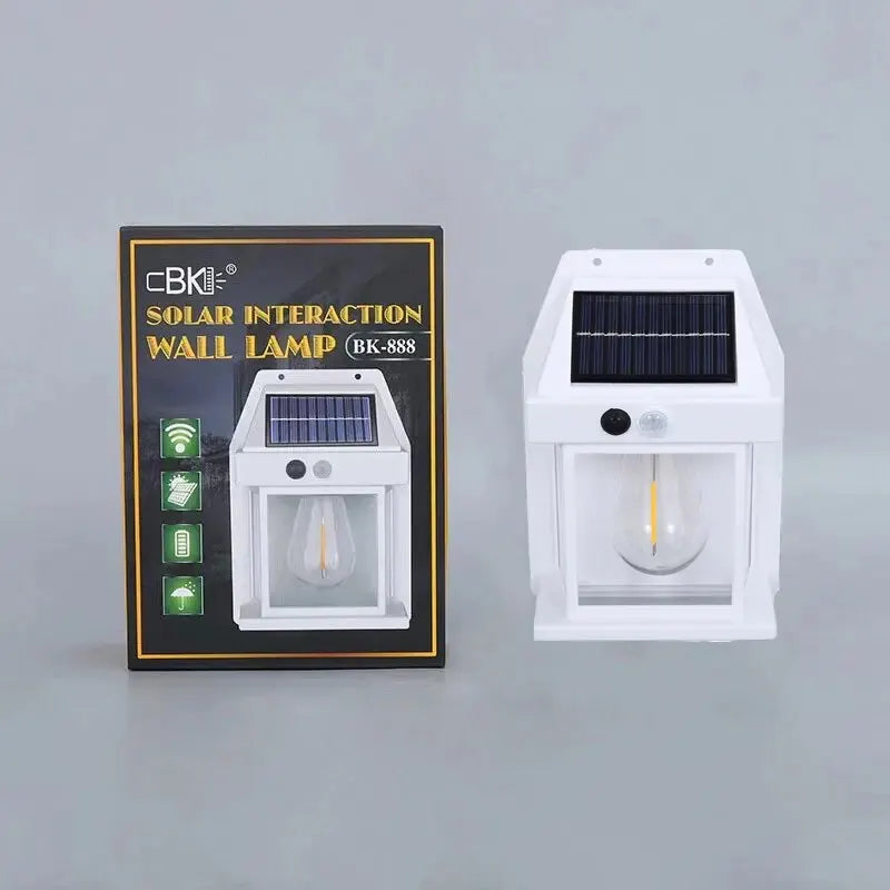 Lámpara Solar de Pared con Sensor de Movimiento | Iluminación Exterior Impermeable
