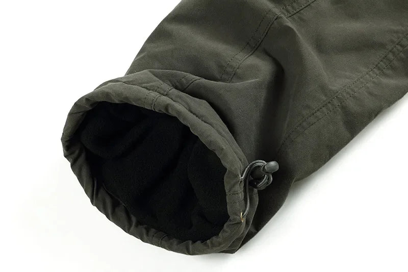 Men's Winter Fleece Cargo Pants | Warm & Casual Outdoor Trousers