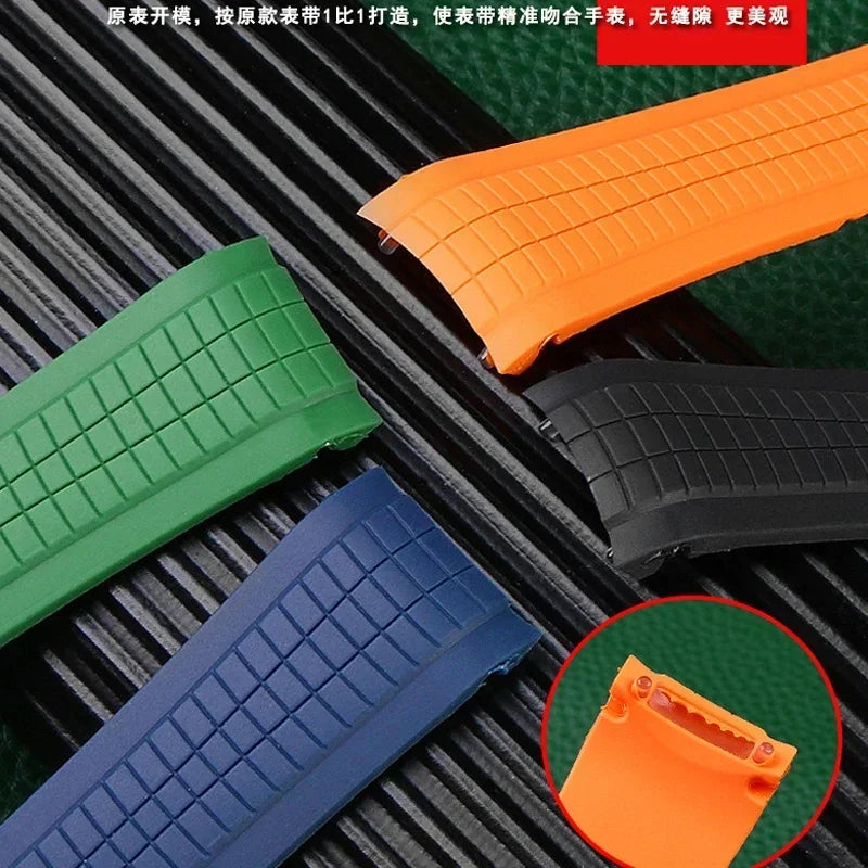 High Quality Soft Rubber Watch Band | 21mm Silicone Replacement Strap