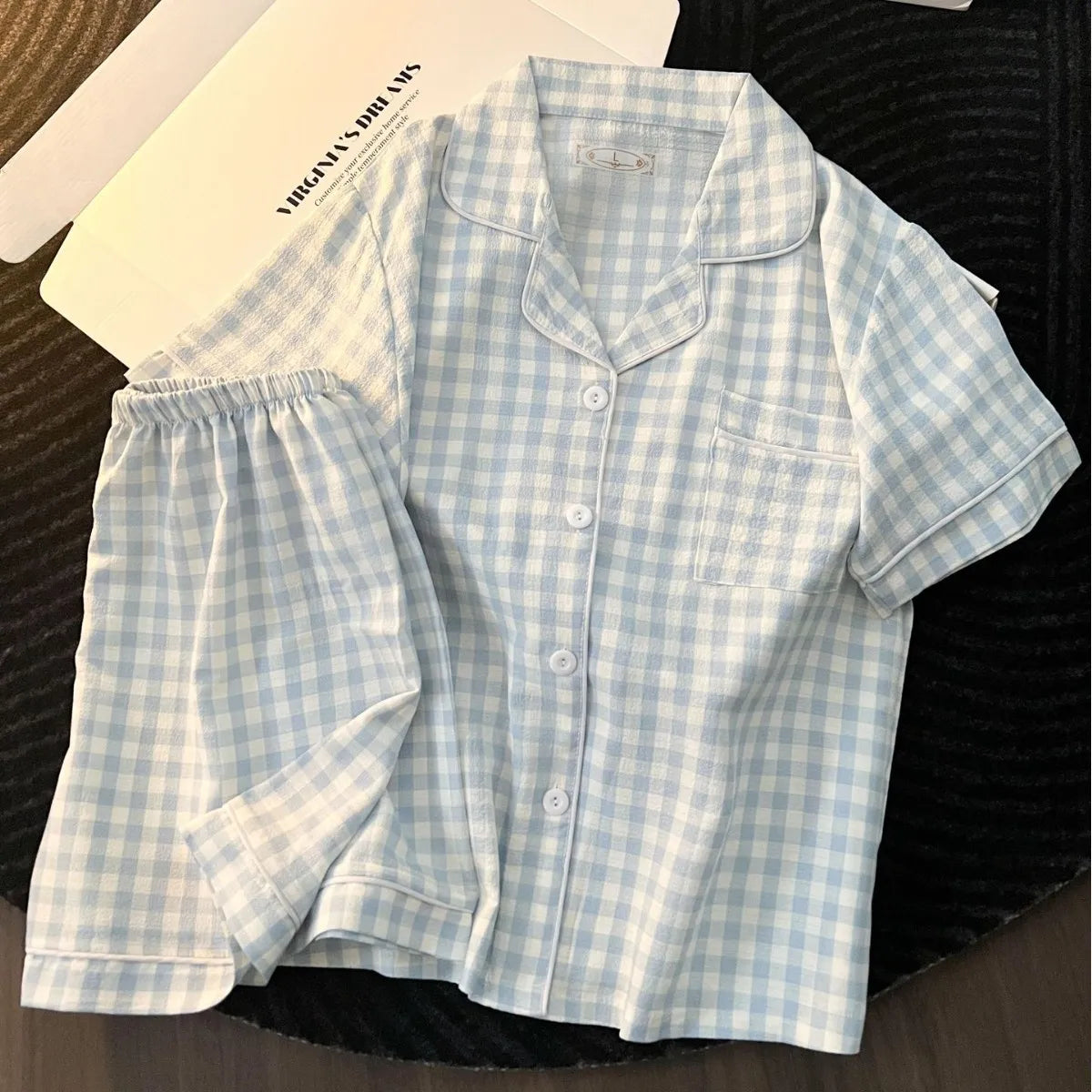 Cute Women's Summer Pajamas | Comfortable Bubble Cotton Home Wear