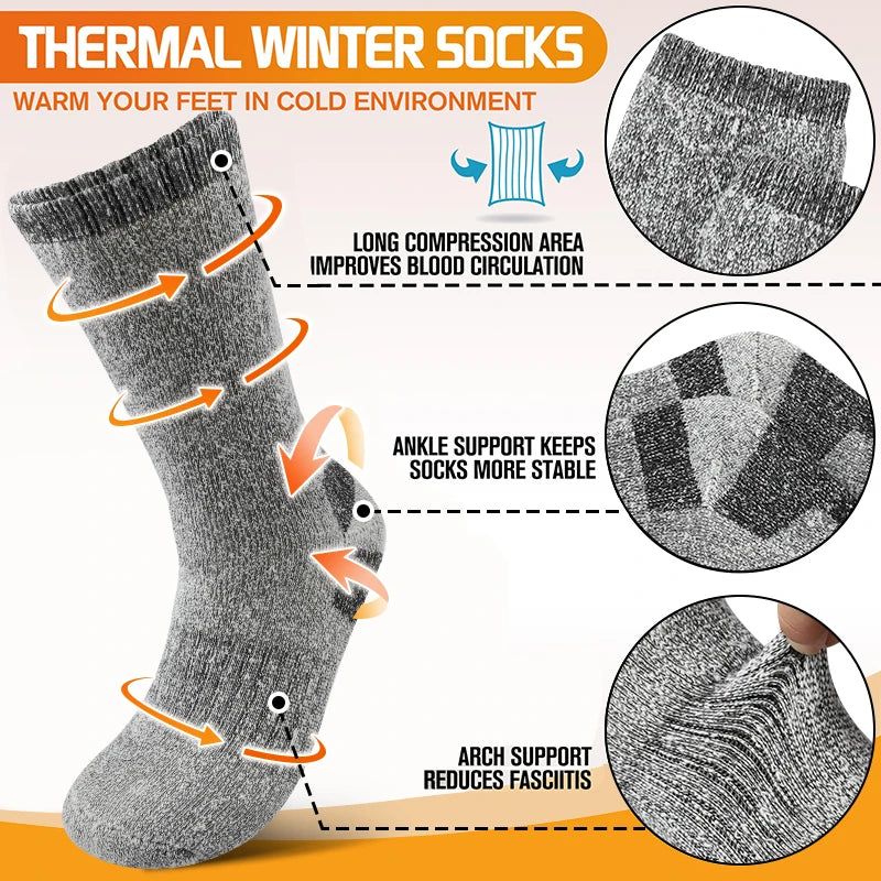 Super Thick Crew Socks for Winter | Warm, Durable & Versatile