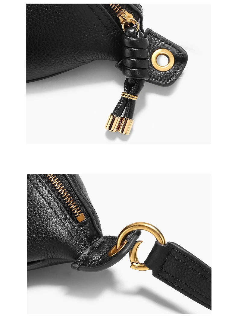 Stylish Women's Genuine Leather Waist Pack | Trendy Belt Bag