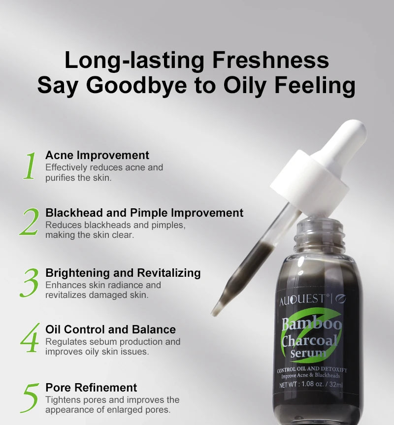 Bamboo Charcoal Face Serum | Oil Control & Pore Refinement