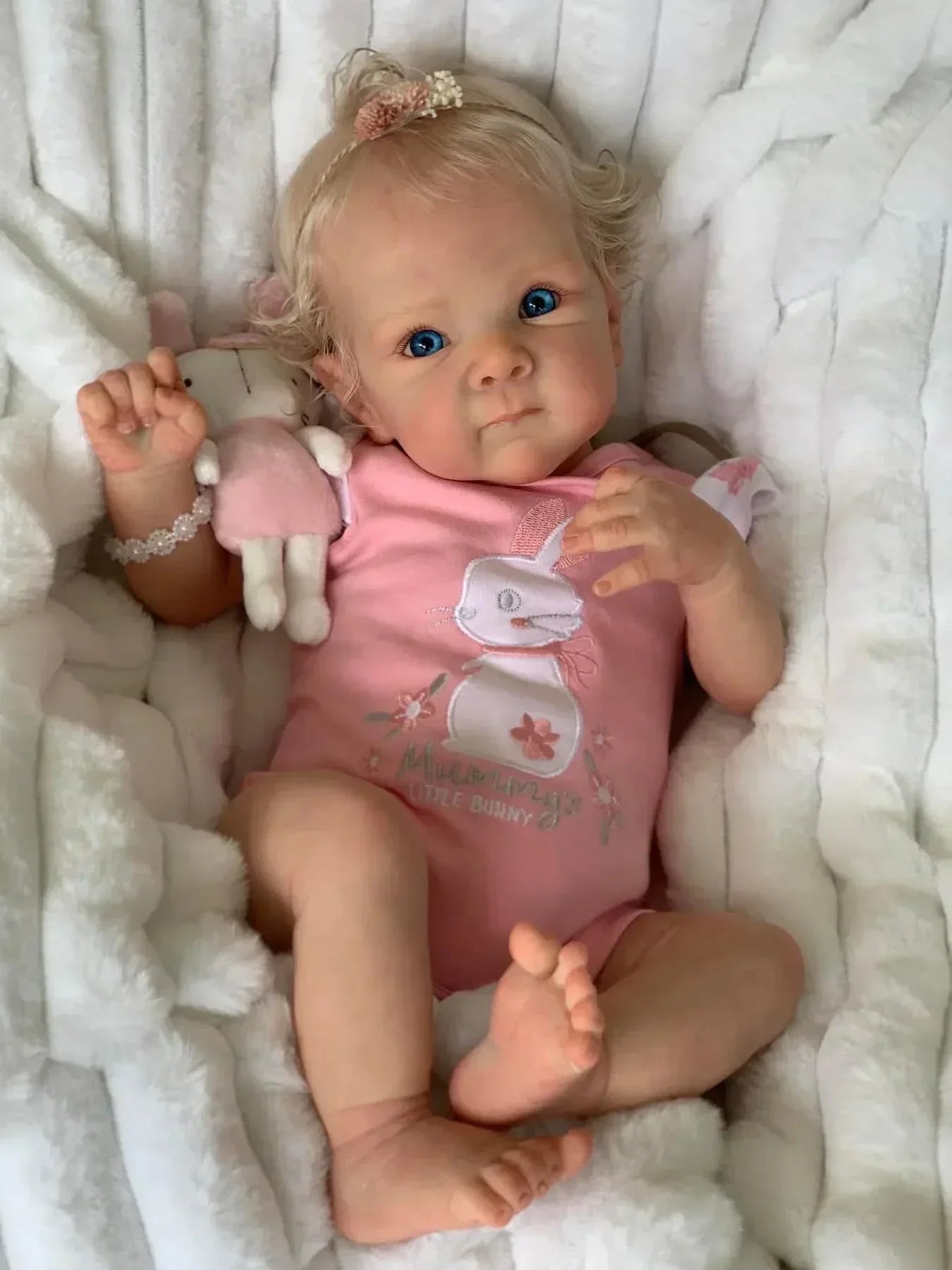 45CM Realistic Reborn Baby Doll with Blonde Hair | Cuddly Soft Body