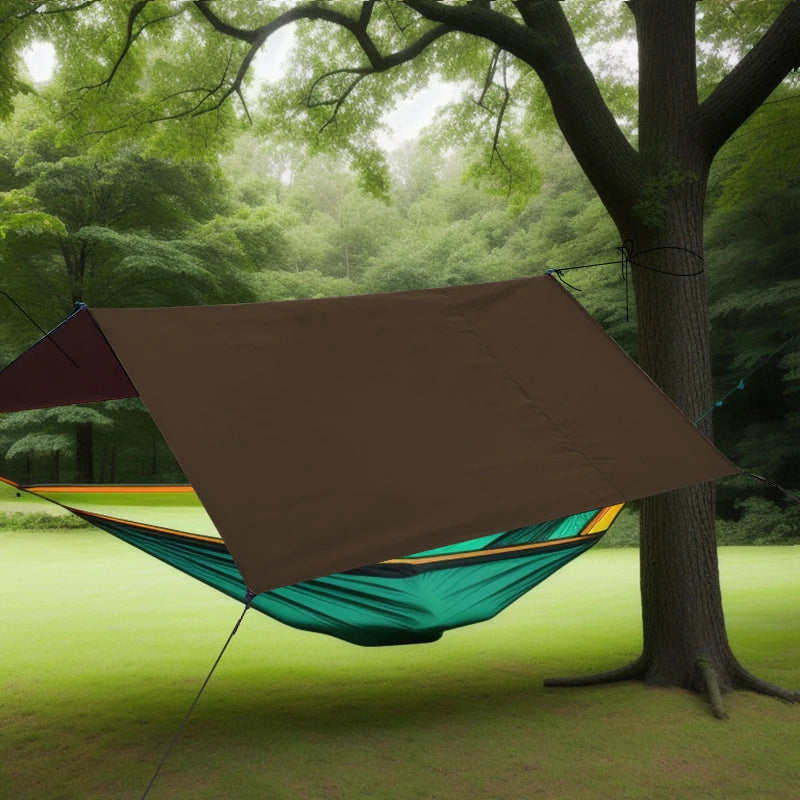 Portable Waterproof Camping Mat & Sun Shelter for Outdoor Fun