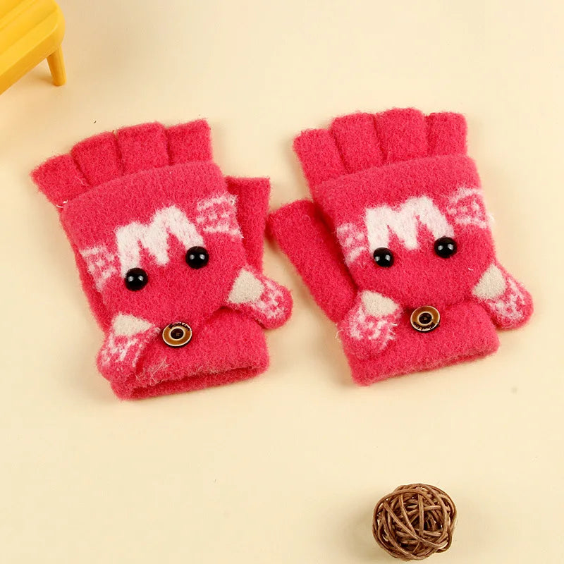 Kids Winter Fleece Gloves | Cozy Plush Mittens for Cold Weather