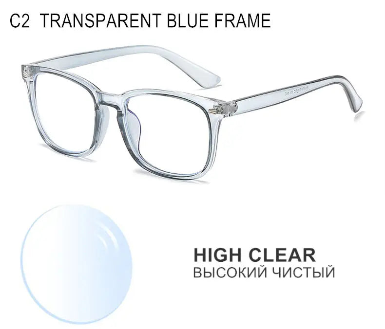 Gafas de sol retro de montura cuadrada con protección contra la luz azul y estilo