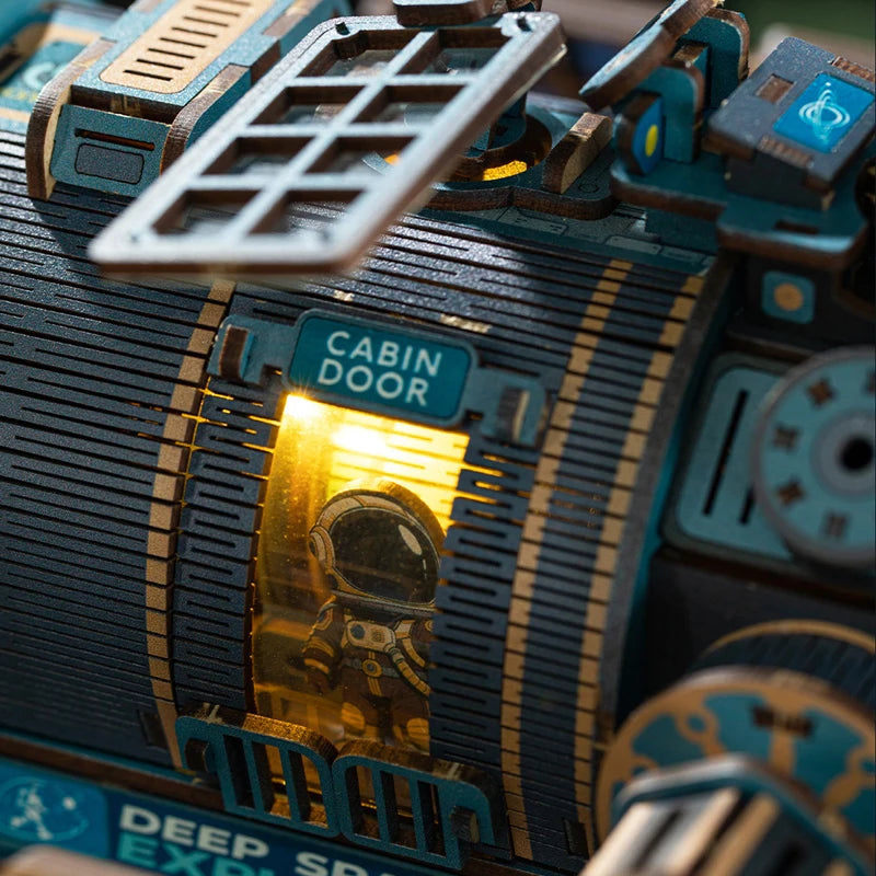 Estación Celestigon Steampunk: Kit de Puzzle de Casa de Muñecas de Madera | Diversión DIY