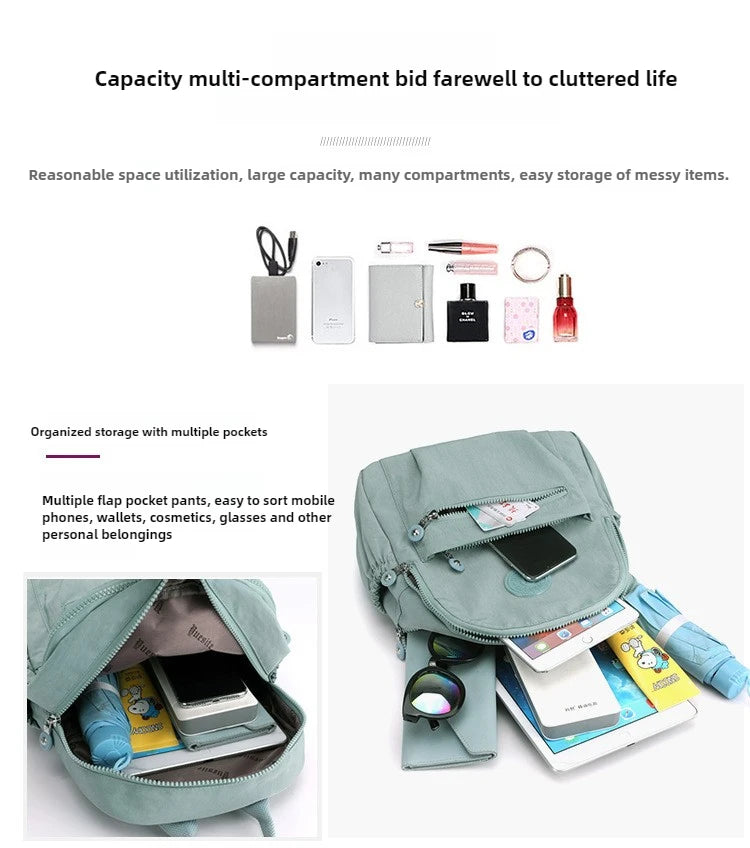 Women's Nylon Oxford Backpack | Stylish Small Rucksack
