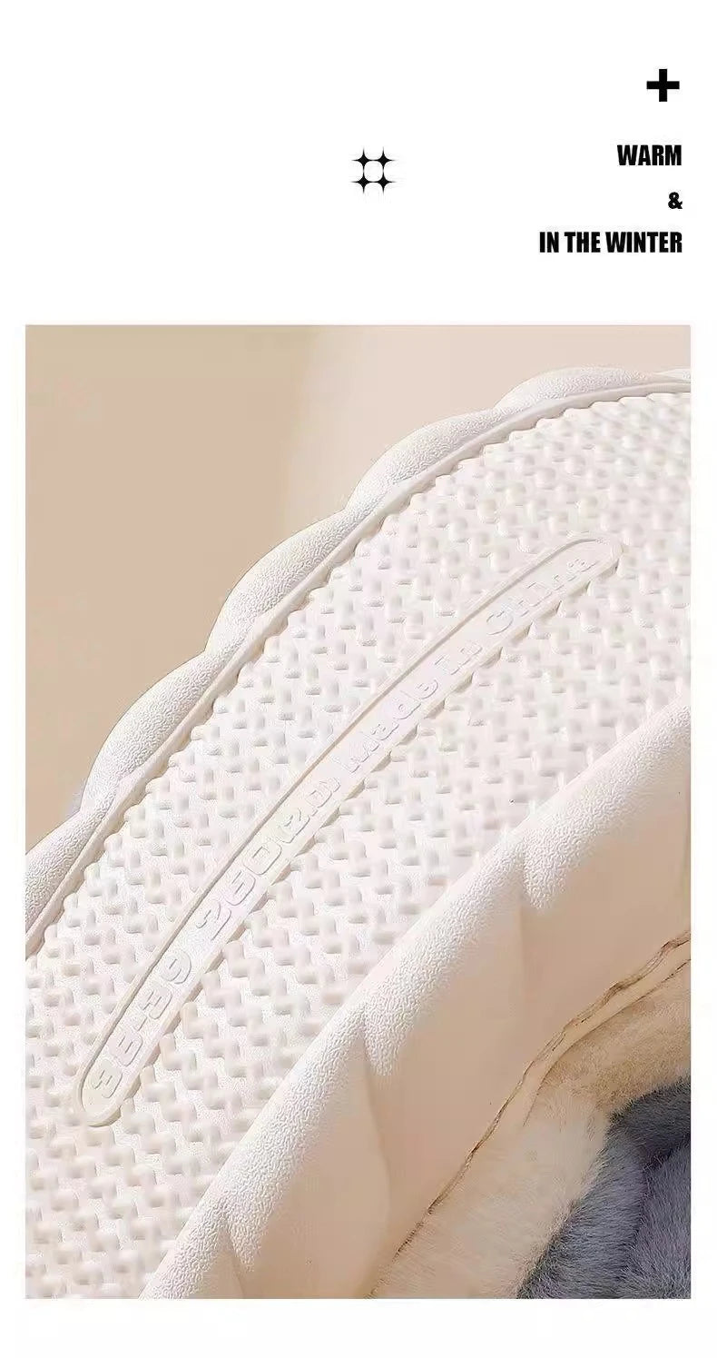 Winter Waterproof Corduroy Cotton Slippers | Cozy Indoor Footwear