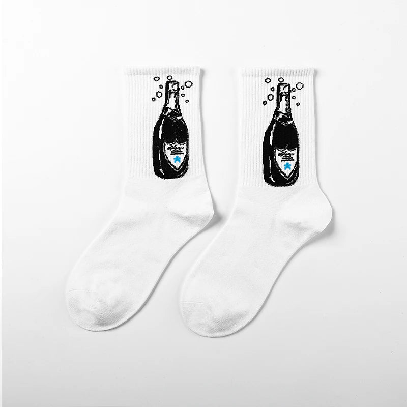 Trendy Unisex Cartoon Cotton Crew Socks | Comfort Meets Style