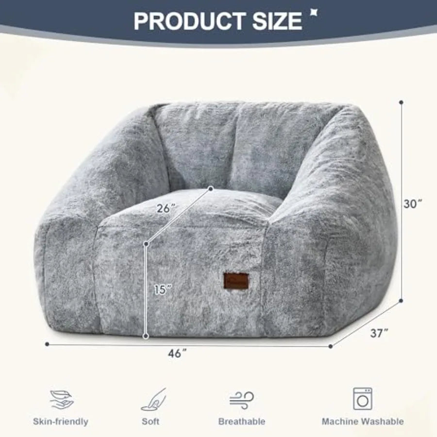Oversized Bean Bag Chair | Cozy Lounge Chair for Adults