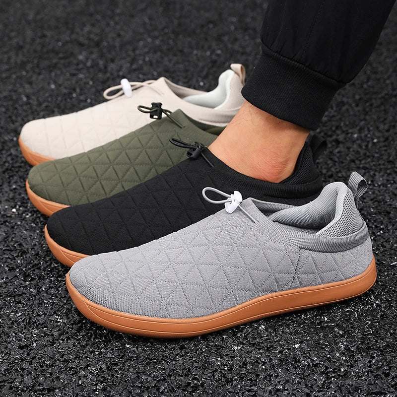 Minimalist Grey Sports Shoes for Daily Comfort | Unisex Slip-In