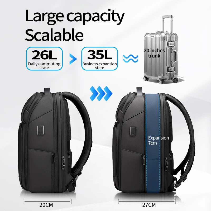 Waterproof Business Backpack with USB Charging | Travel Ready 35L