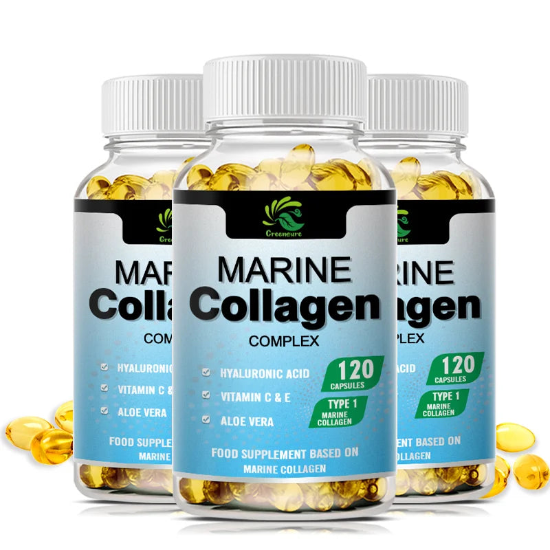 Marine Collagen Capsules for Healthy Joints, Hair, Skin & Nails