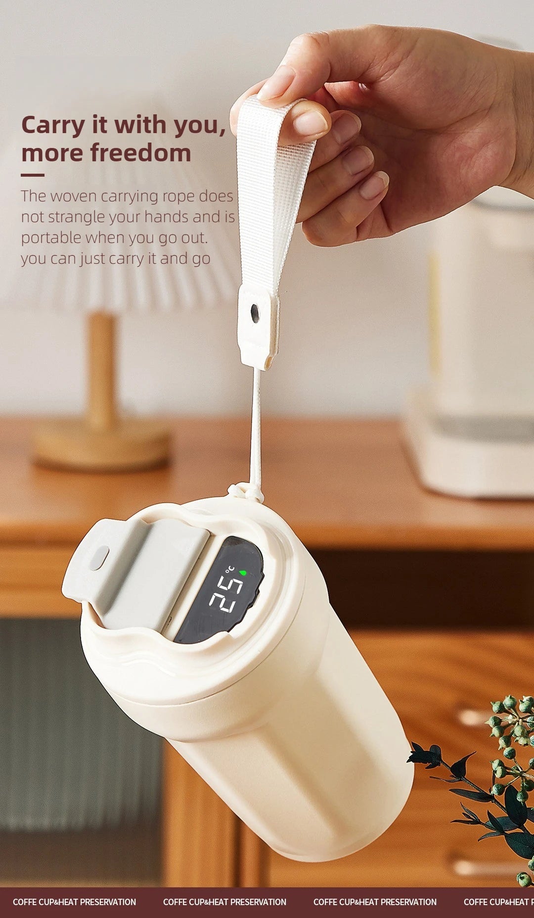 Vacuum Insulated Stainless Steel Travel Mug | Smart Temp Display