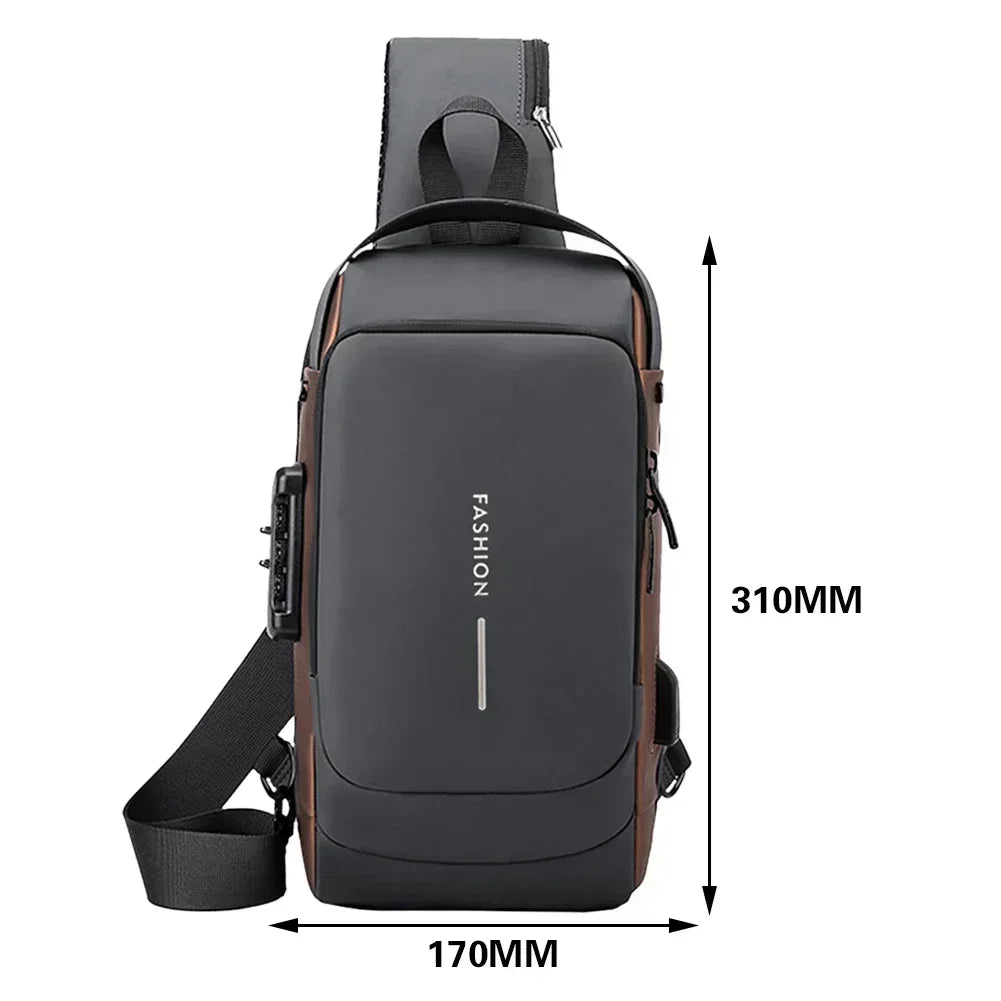 Multifunction Anti-theft USB Shoulder Bag | Stylish Crossbody Pack