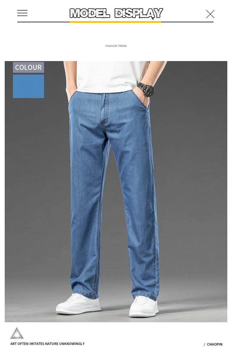 Men's Loose Straight Jeans | Versatile Casual Denim Trousers