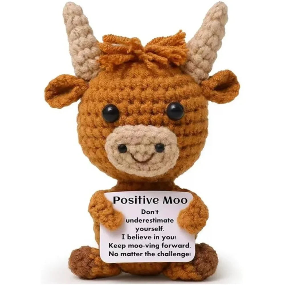 Mini Knitted Highland Cow Keychain | Emotional Support Gift