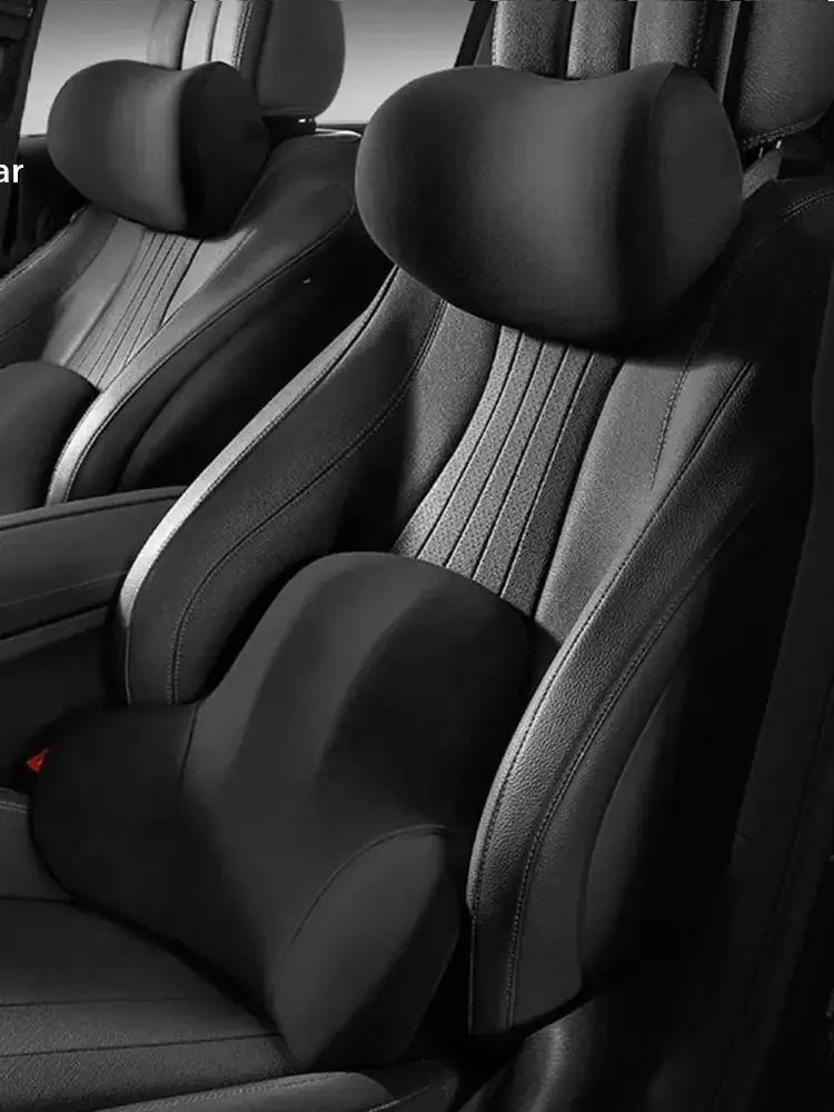 Car Memory Foam Neck Pillow & Lumbar Backrest Cushion