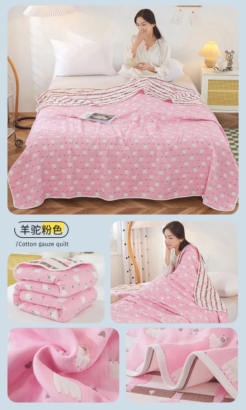 Breathable Summer Quilt | Multi-functional Cotton Towel Blanket