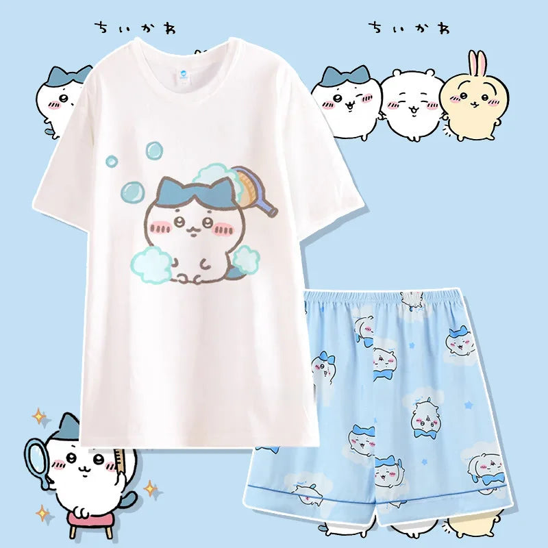 Cute Cartoon Pattern Summer Pajamas for Relaxed Comfort