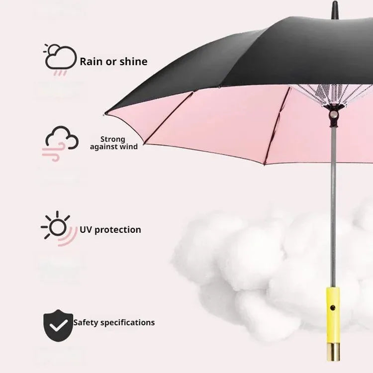 Portable Cooling Sunshade Umbrella with Fan | UV Protection