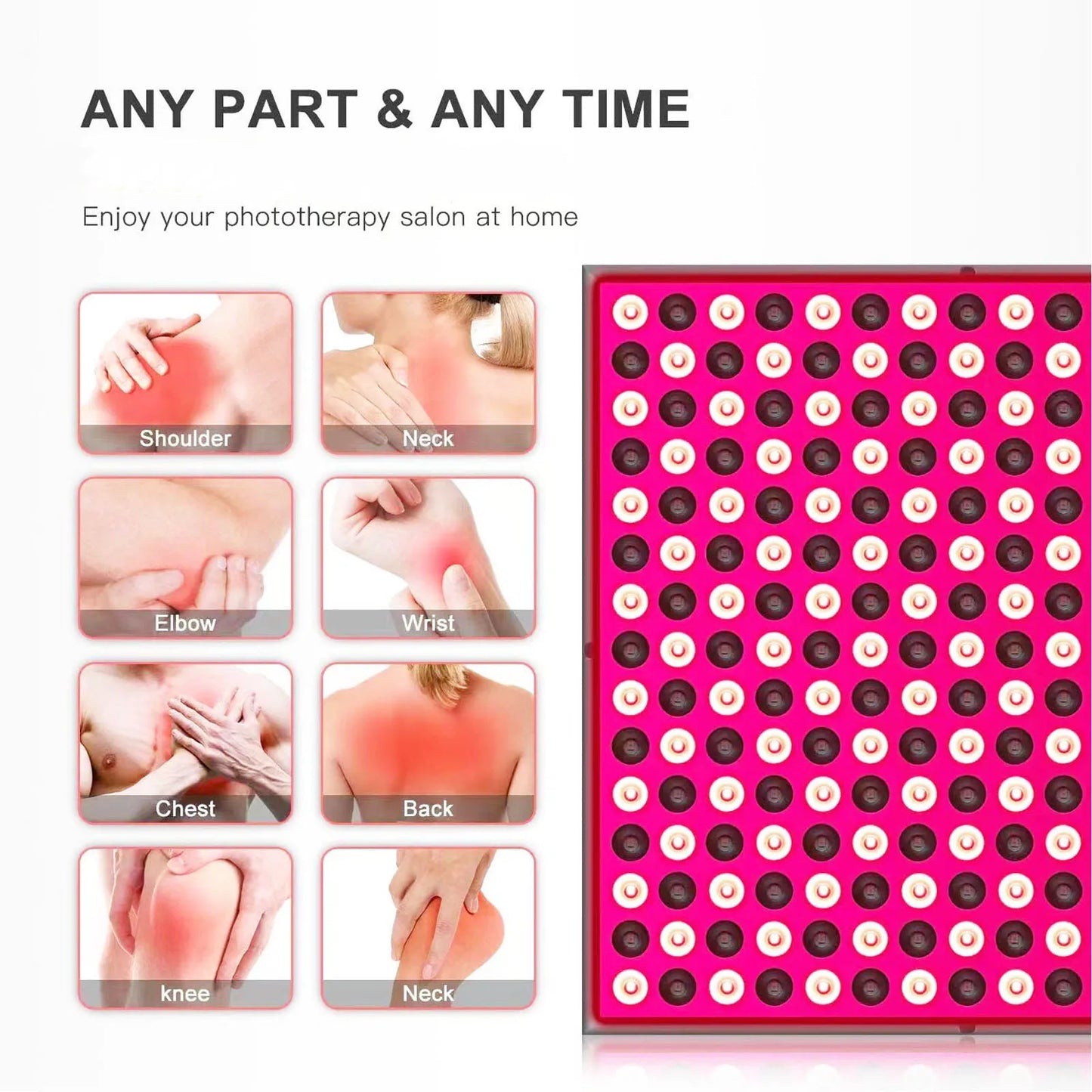 Red & Near Infrared LED Beauty Panel | Home Physiotherapy Lamp