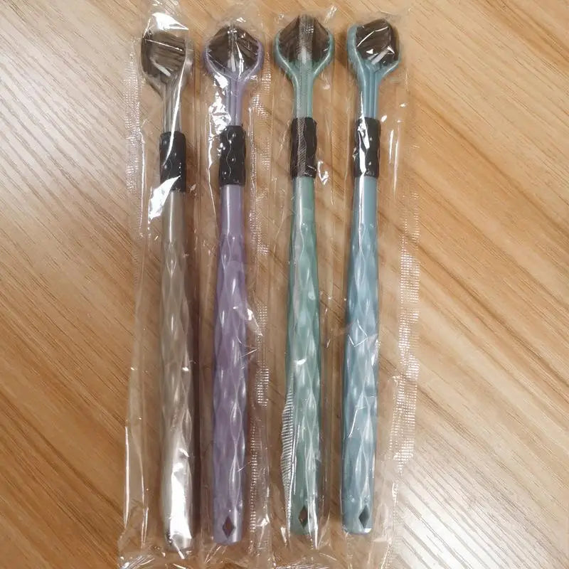 New 1PCS/2PCS/4PCS/8PC Three Sided Soft Bristled Toothbrush Adult Household Cleaning Gingival Protection Advanced Toothbrush