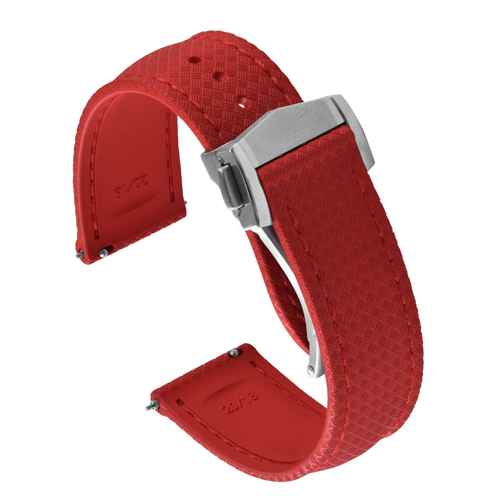 Universal Tropical FKM Rubber Watch Strap | Quick-Release Dive Bracelets