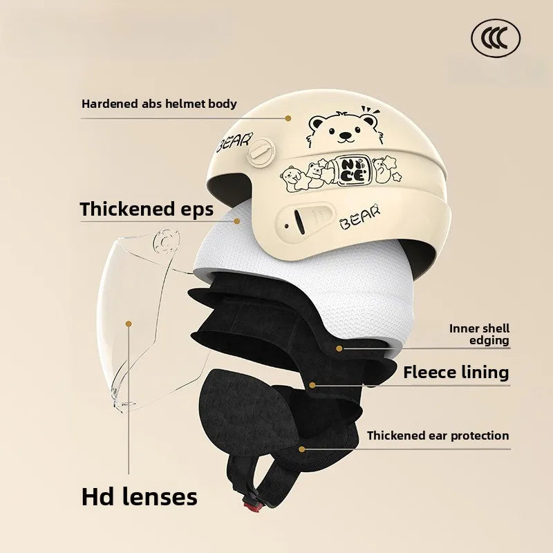 Casco Clásico Retro de Motocicleta Tipo Jet | Equipo de Seguridad Definitivo para Ciclistas