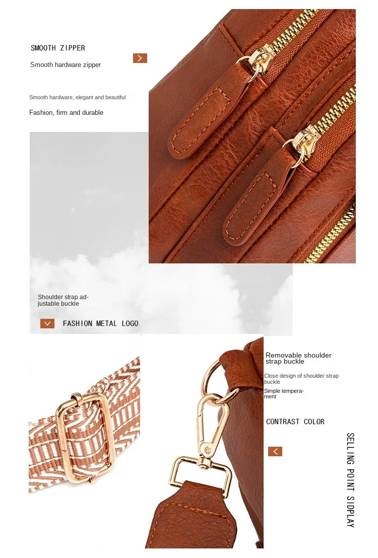 Stylish PU Leather Women Sling Bag | Versatile Crossbody Pack