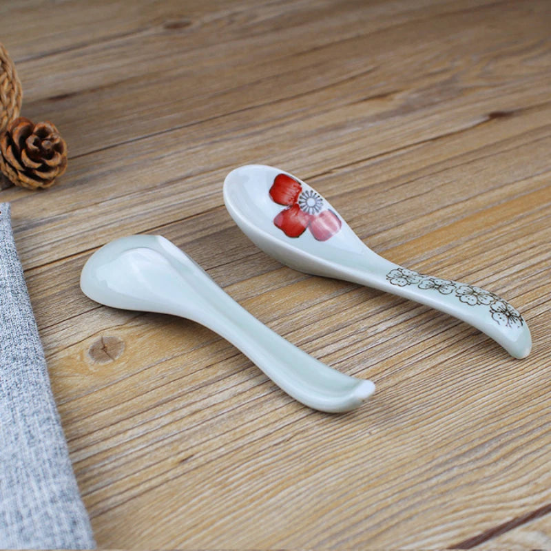 Japanese-Style Ceramic Multi-Function Spoon | Retro Kitchenware
