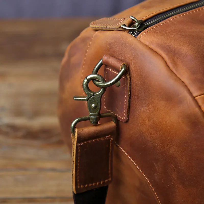 Retro Men's Crossbody Travel Bag | Genuine Leather Handbag