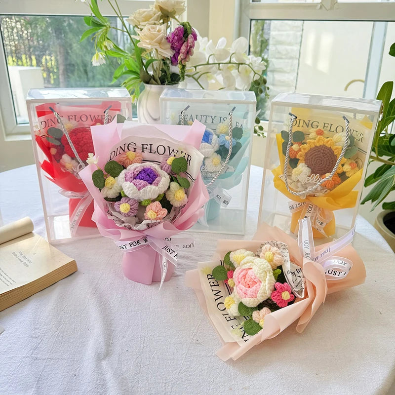 Ramo de flores de ganchillo artificiales | Perfecto para cualquier ocasión