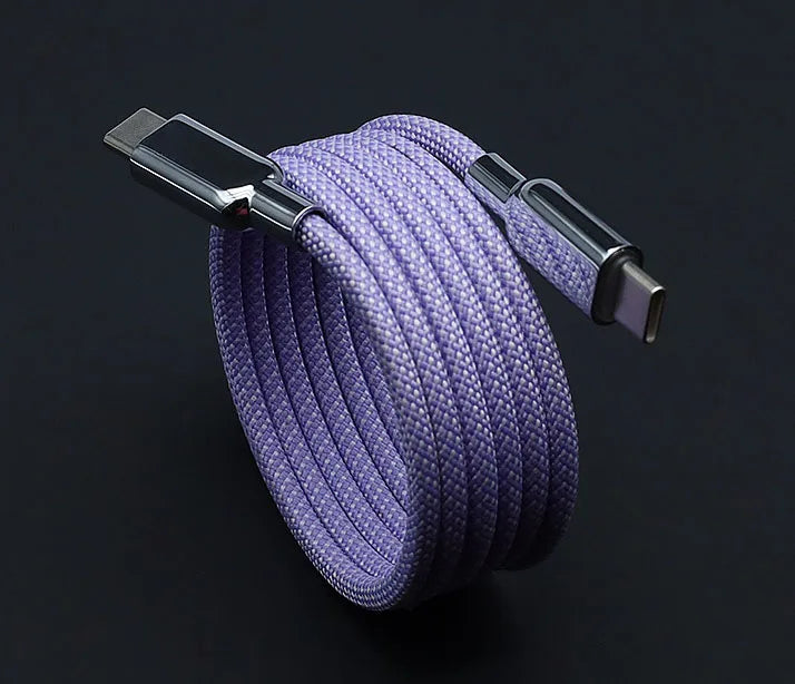 Pink Braided Type-C Fast Charging Cable | 240W PD Charger Cord