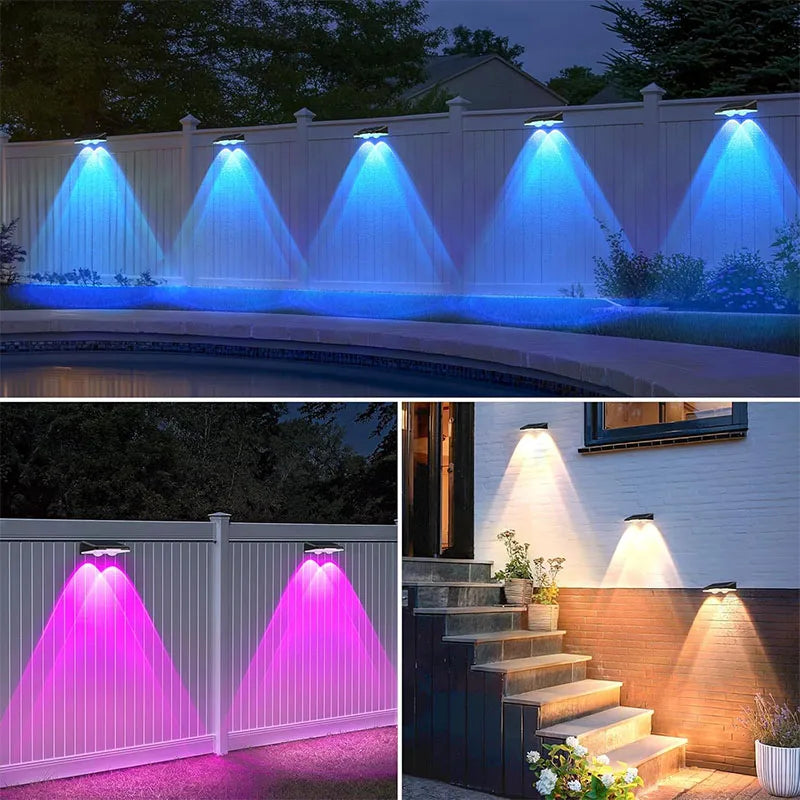 Stylish Solar Powered LED Fence Lights | Waterproof Outdoor Decor