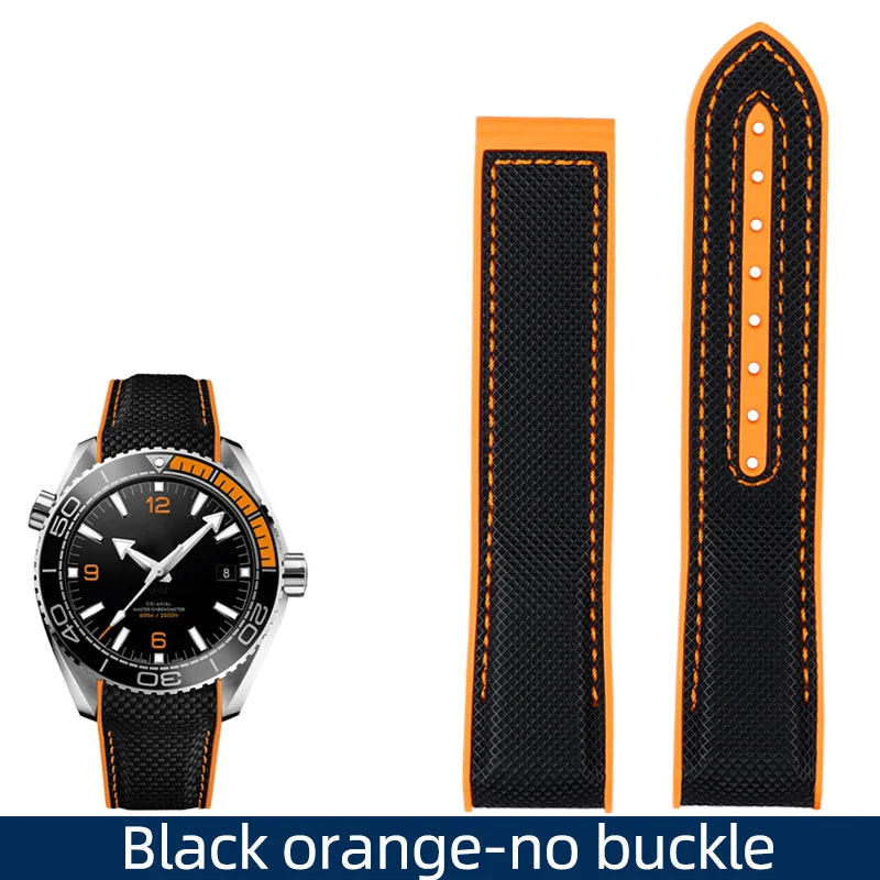Versatile Nylon Rubber Watchband | Durable Comfort Strap