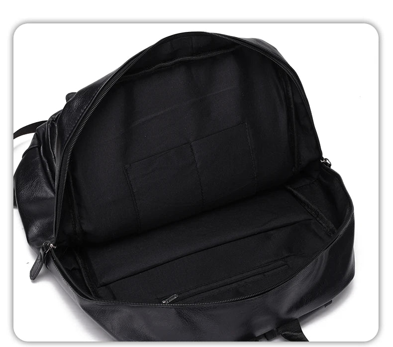 Men's Casual PU Leather Laptop Backpack | Stylish Travel Bags