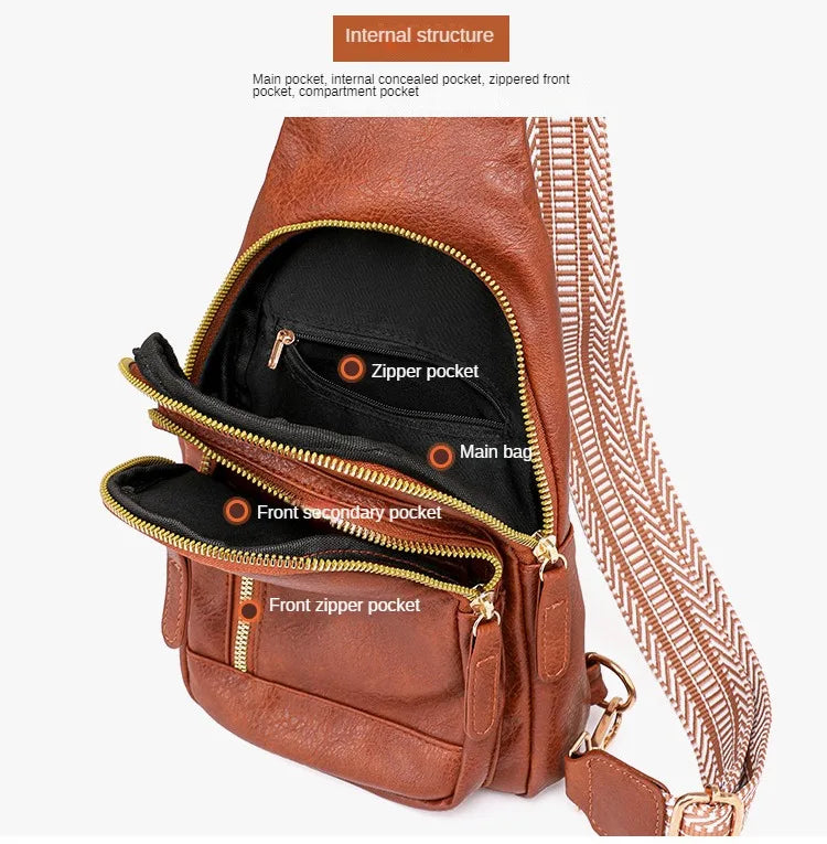 Stylish PU Leather Women Sling Bag | Versatile Crossbody Pack