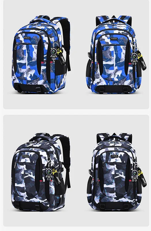 Camouflage School Backpack for Teens | Waterproof Student Bag
