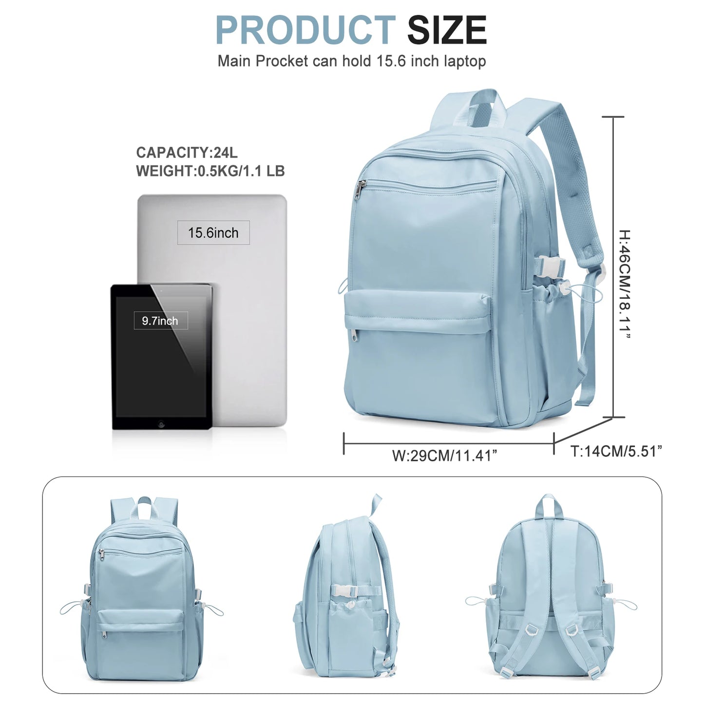 Large Capacity Waterproof School Bag for Girls | Stylish & Practical