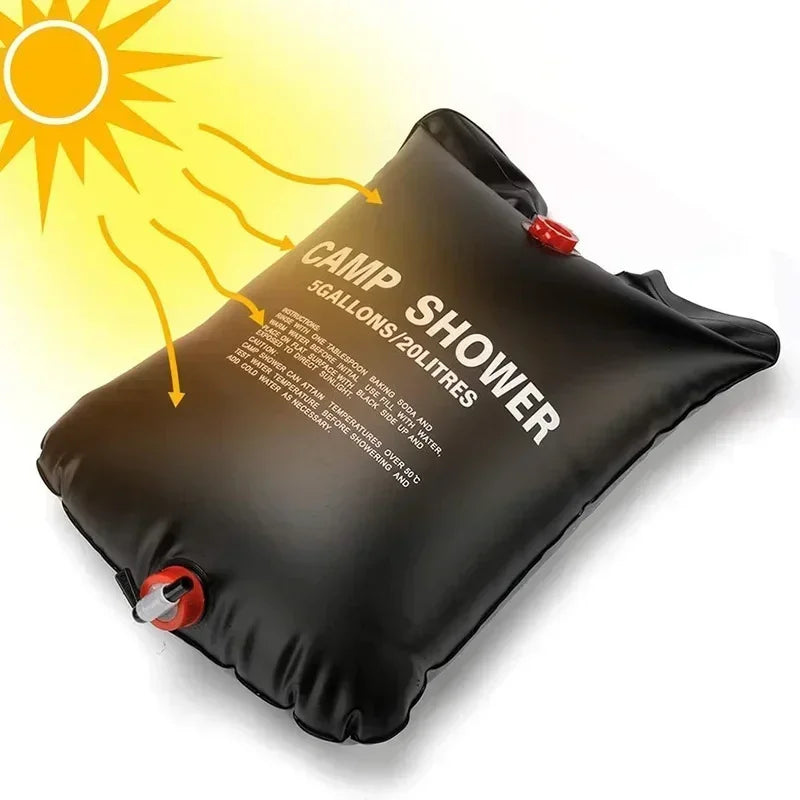 20L Solar Heated Outdoor Shower Bag | Perfect for Camping & Beach