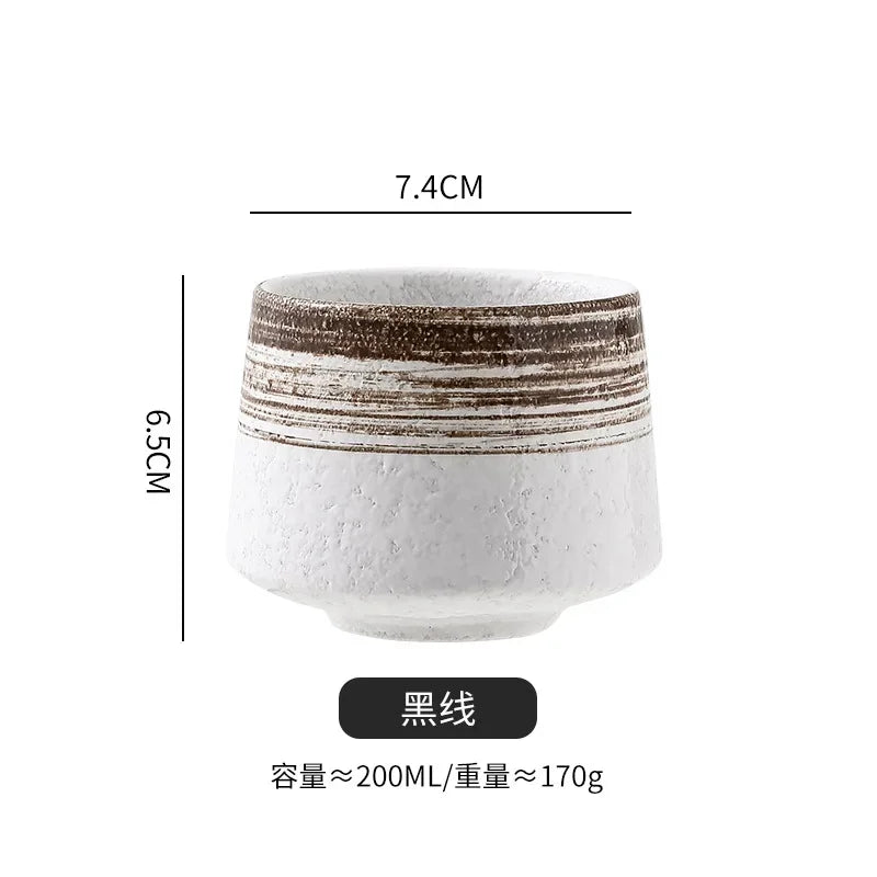 Tazas de café vintage de cerámica estilo japonés | Vajilla elegante