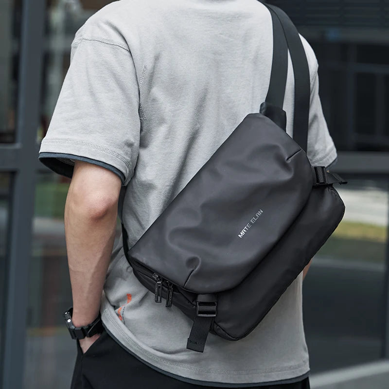 Waterproof Minimalist Men's Crossbody Messenger Bag for Travel